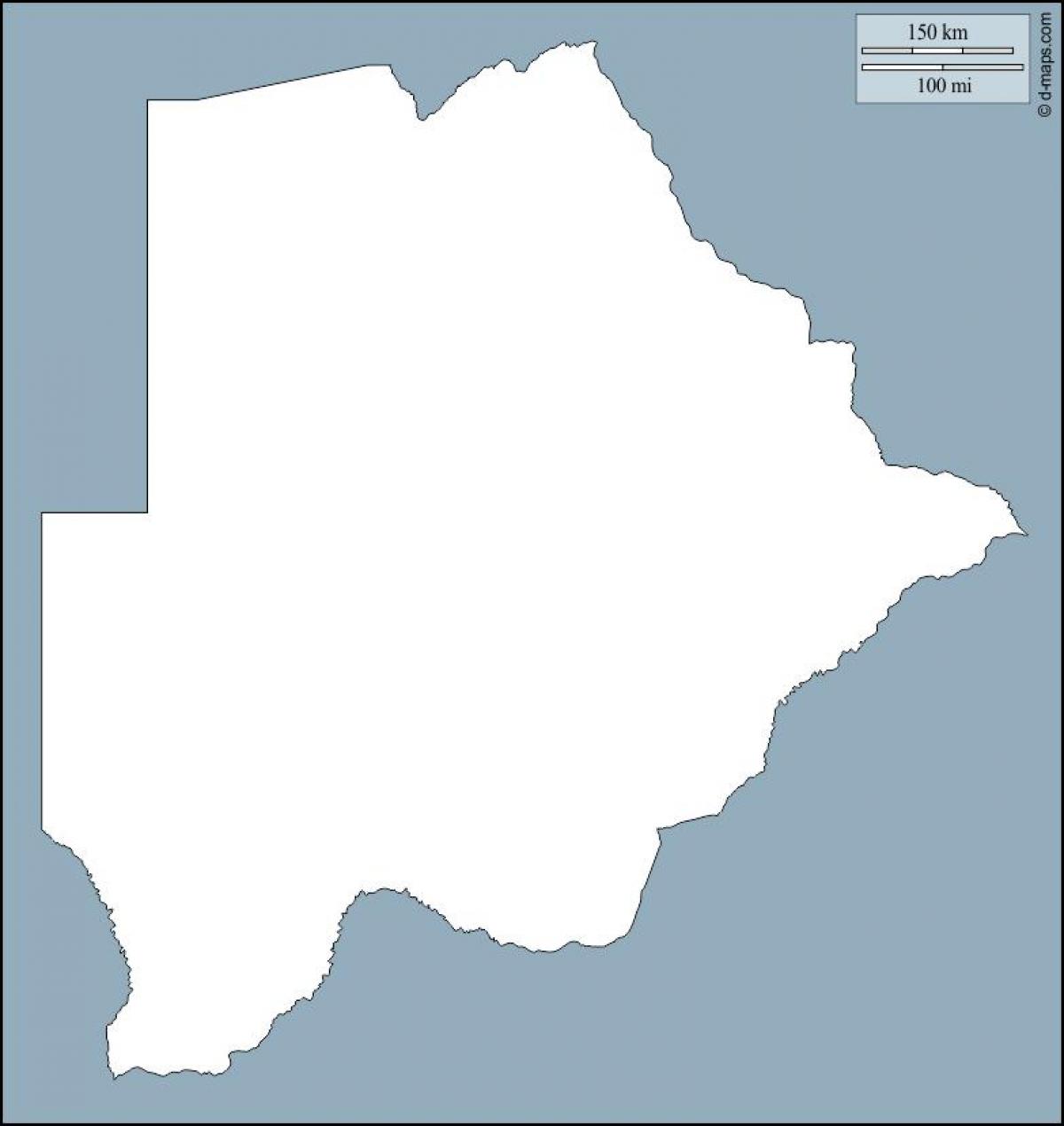 mapa Botswany mapie plan